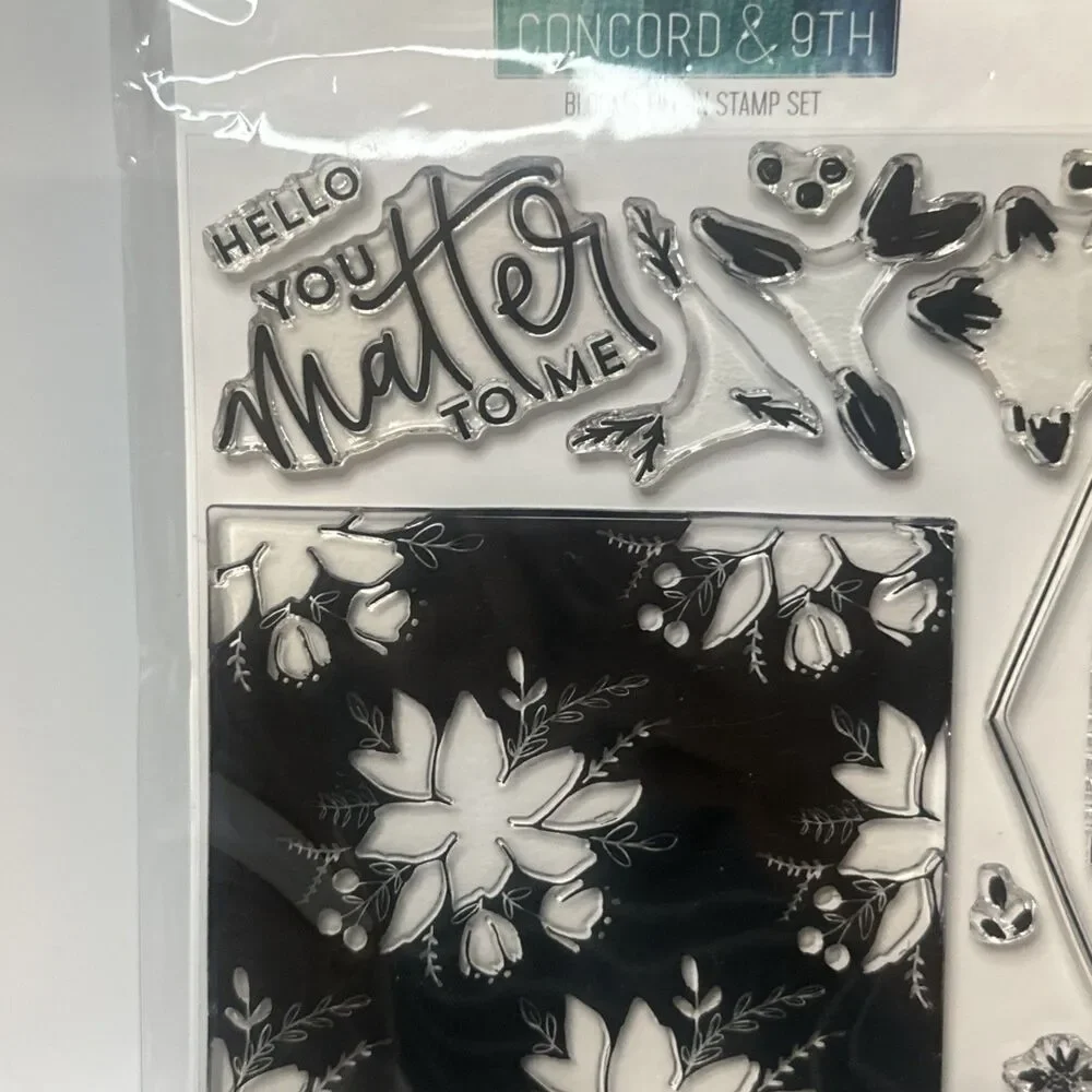 Concord & 9th BLOOMS FILL-IN Clear Stamps & Dies Backgrounds set floral
